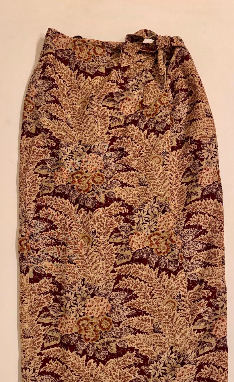 Vtg Telluride Clothing Company 100% Linen Women's Tie Skirt Size 10 Floral